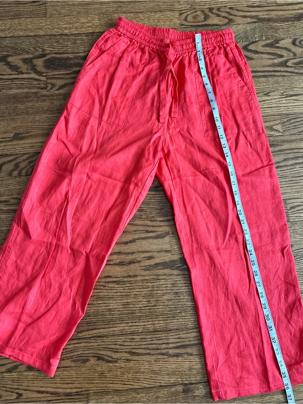 Banana Republic straight leg linen pants Small in Red